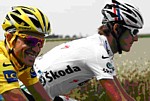 Andy Schleck whrend der 21. Etappe der Tour de France 2009